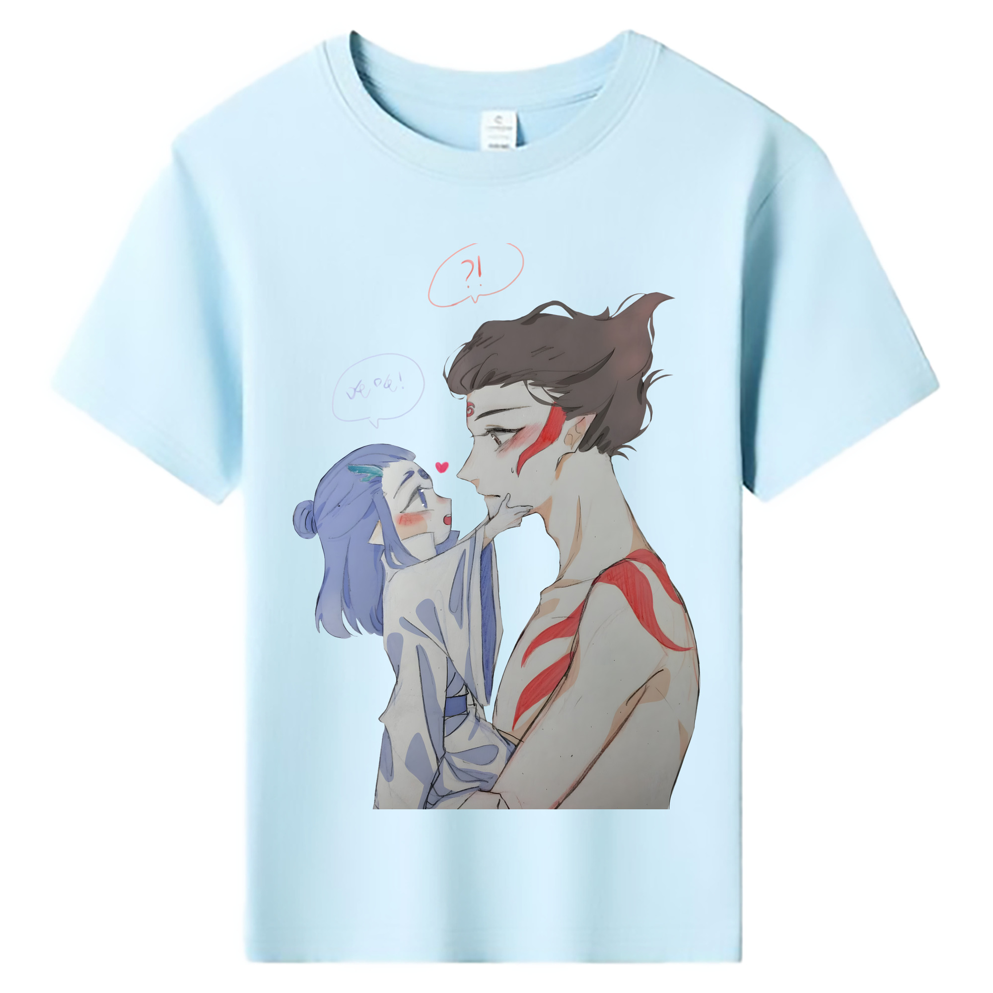 （画像用） Ne Zha 2 ナタ 魔童の大暴れ 綿100％キッズTシャツ（フロントプリント）